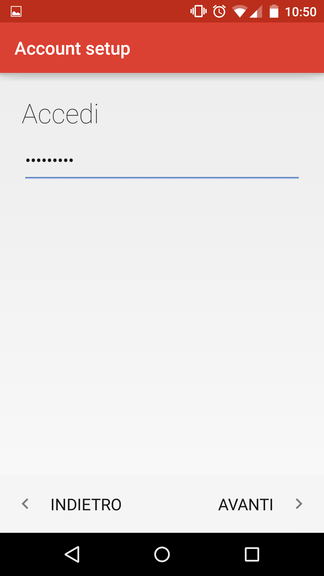 password account android