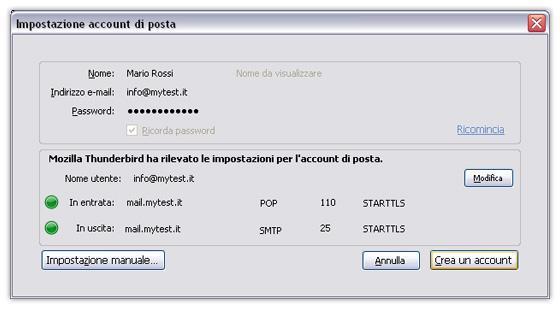 conferma configurazione pop