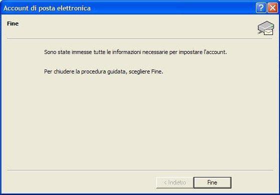 parametri accesso account di posta
