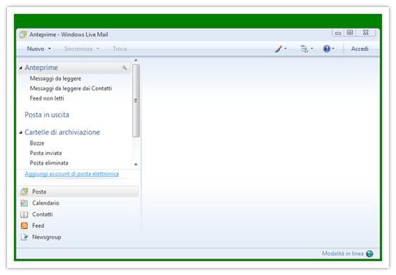 Windows live mail aggiungi nuovo account di posta