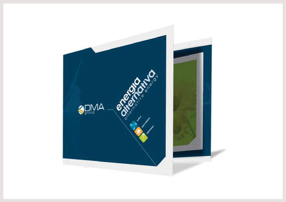 Progettazione cartotecnica e Grafica Brochure DMA