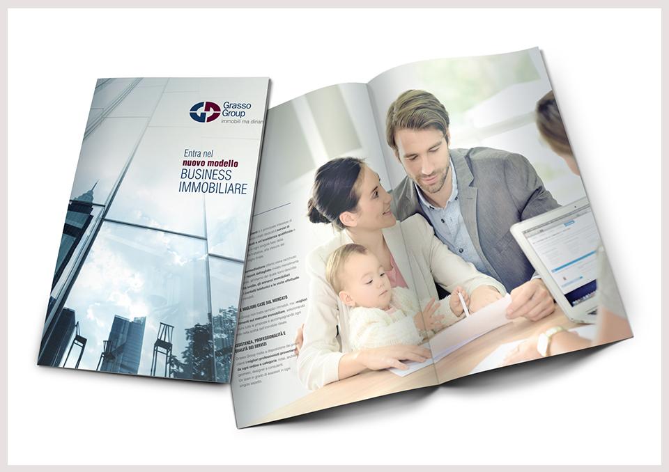 Progettazione Grafica e Realizzazione Brochure Agenzia Immobiliare Grasso Group